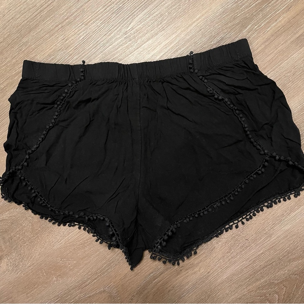 Black Pompom shorts